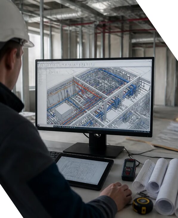 Создание BIM модели инженерных сетей для объектов в Камышине